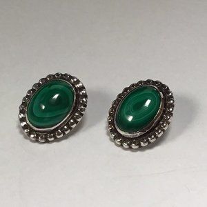 Malachite Earrings Native American Mark NWOT